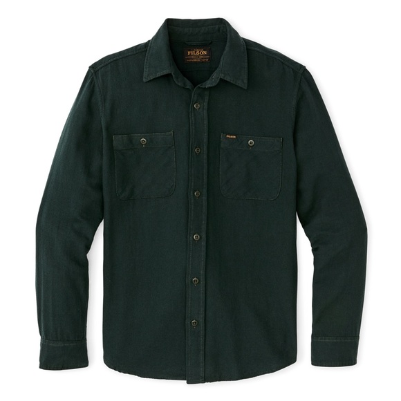 Filson Tops - Filson The Rangeland Flannel Shirt in Forest Green